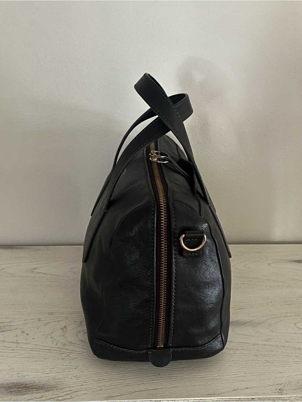 Fossil Sydney Satchel Bag With Optional Crossbody Strap Black Soft Leather - Picture 10 of 14